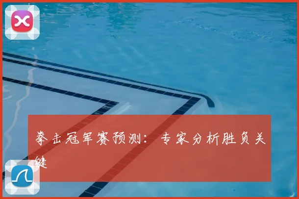 拳击冠军赛预测：专家分析胜负关键